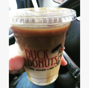 Duck Donuts Woodbury iced latte