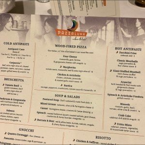 Pazzaluna Italian Restaurant Menu