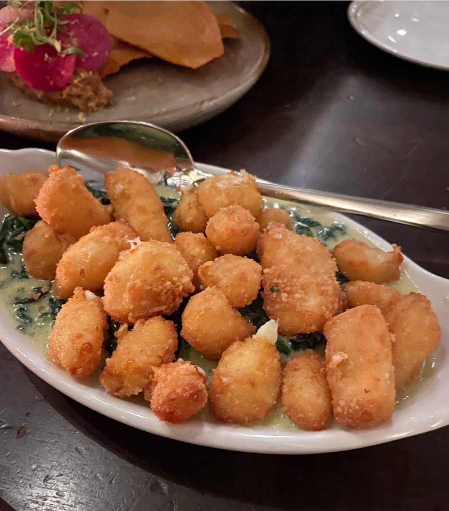 Spoon & Stable Minneapolis Minnesota Creamed Spinach Cheese Curds