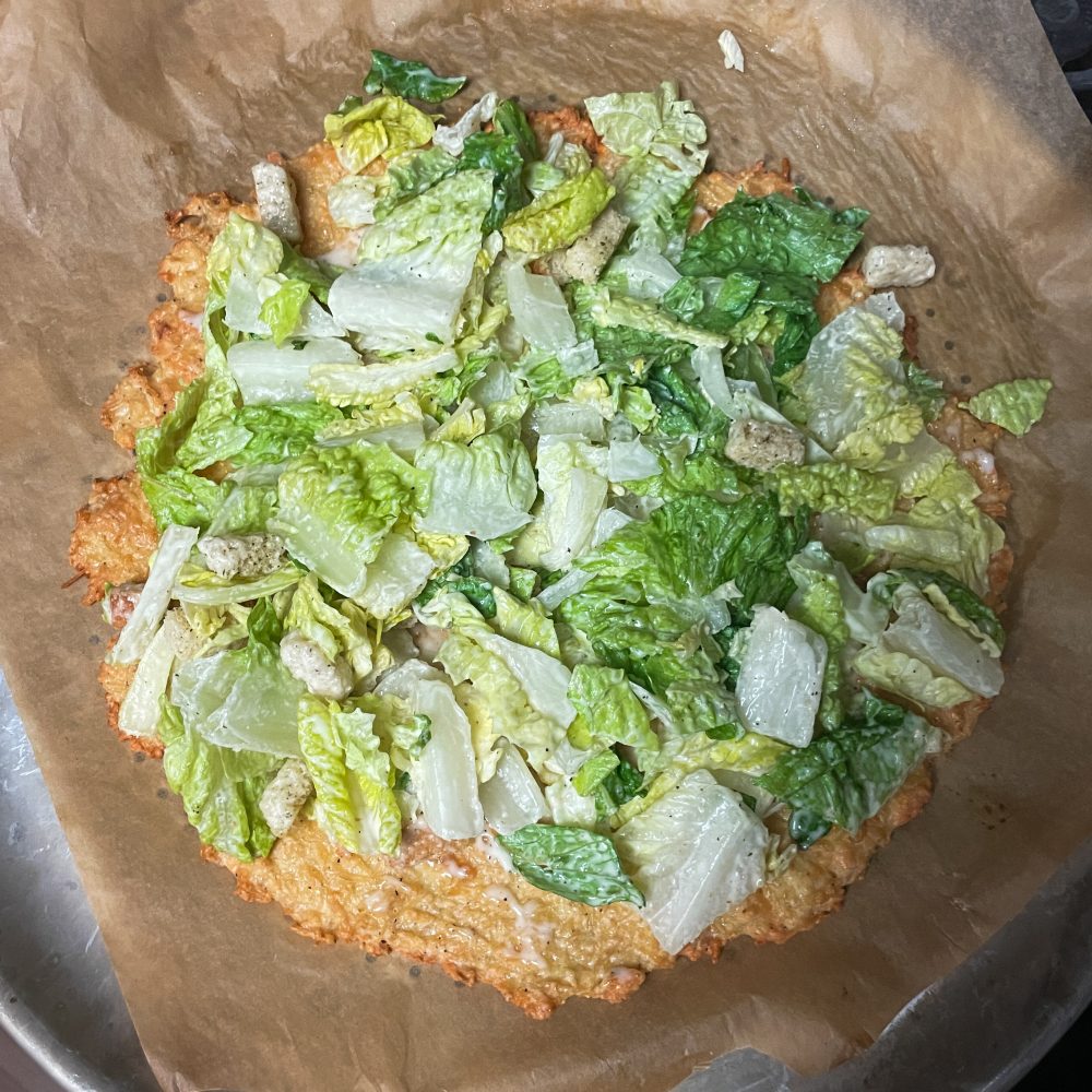 Ceasar Salad Chicken Crust Pizza Hipster Hack Easy Recipe