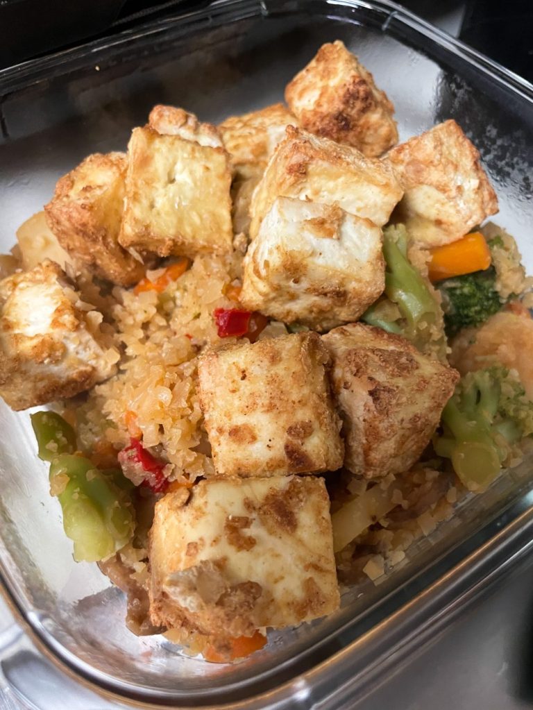 Air Fried Tofu and Fried Cauliflower Rice Hipster Hack Easy Recipe