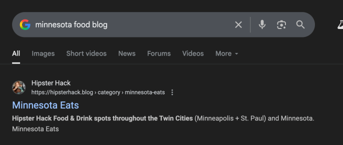 Hipster Hack Minnesota Food Review Blog